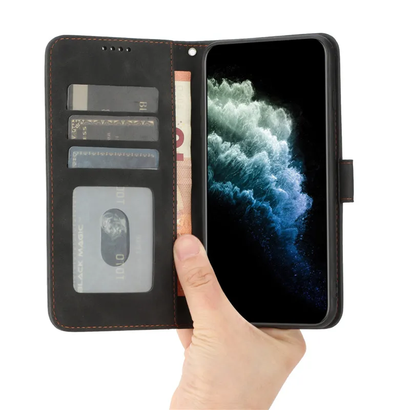 Luxury Magnetic Flip Case For Xiaomi Poco F5 C51 C50 C55 M5 X5 Pro M5s PocoF5 PocoX5 Coque Wallet Bag Phone Cover Fundas 2023