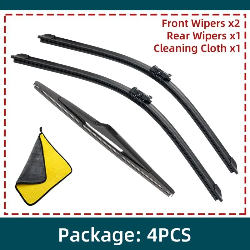 

Щетки стеклоочистителя автомобиля подходят для Ford Focus 3 III RS Turnier & Hatchback, щетки заднего стеклоочистителя из мягкой резины, авто переднее лобовое стекло