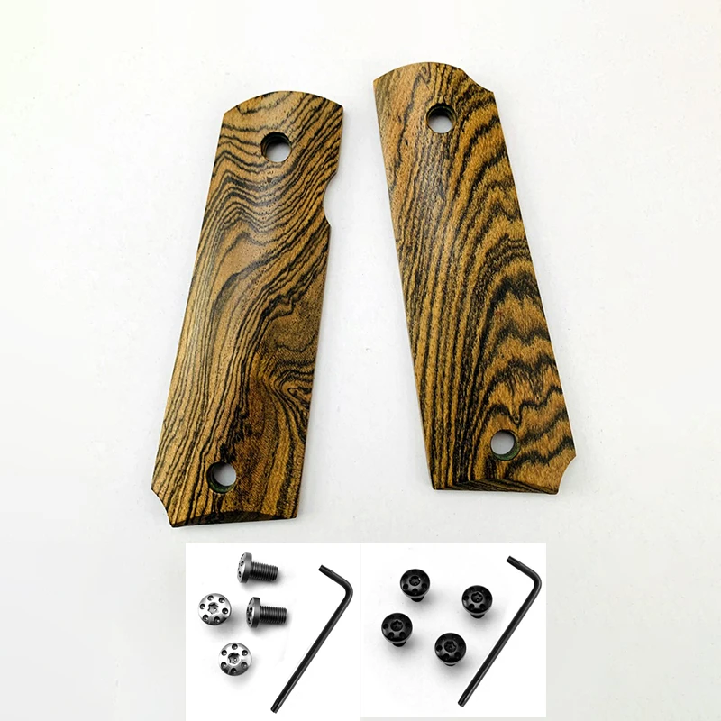 

1 Pair Mexican Natural Wood Grip Handle Patches For 1911 Models Scales DIY Making Replacement Accessories Parts Decor Slabs