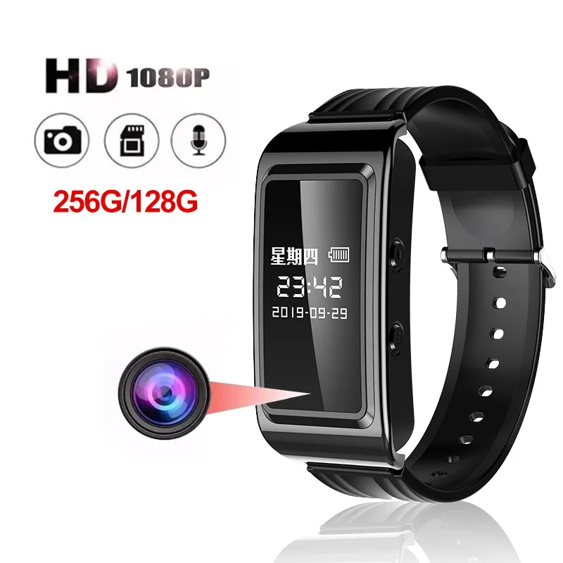 Мини-камера HD1080p цифровые часы переносная видеокамера Браслет спортивный DV