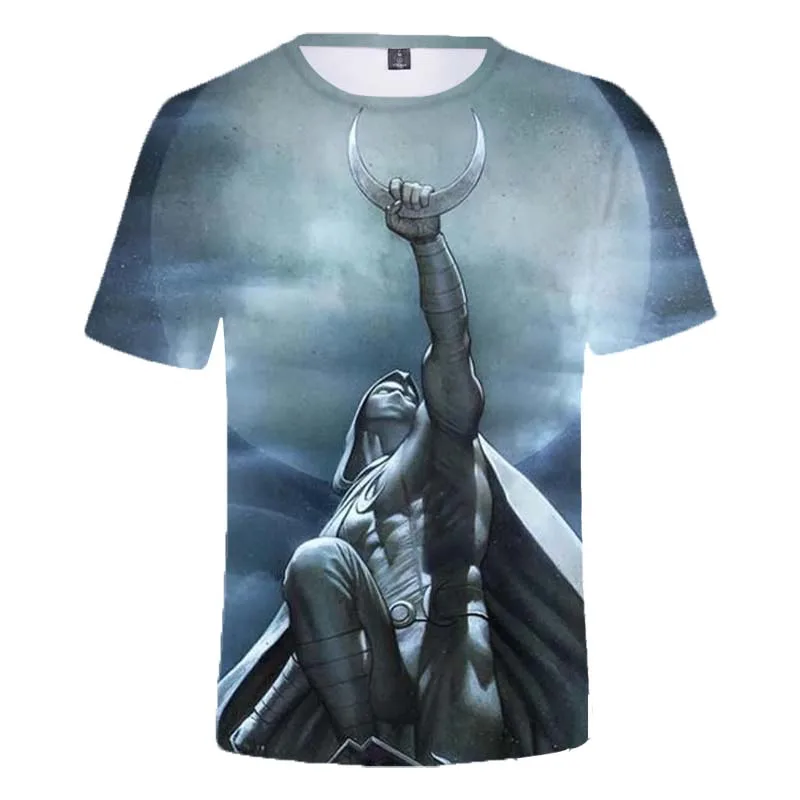 Модная футболка Moon Knight новинка 2022 летняя повседневная для мальчиков и девочек