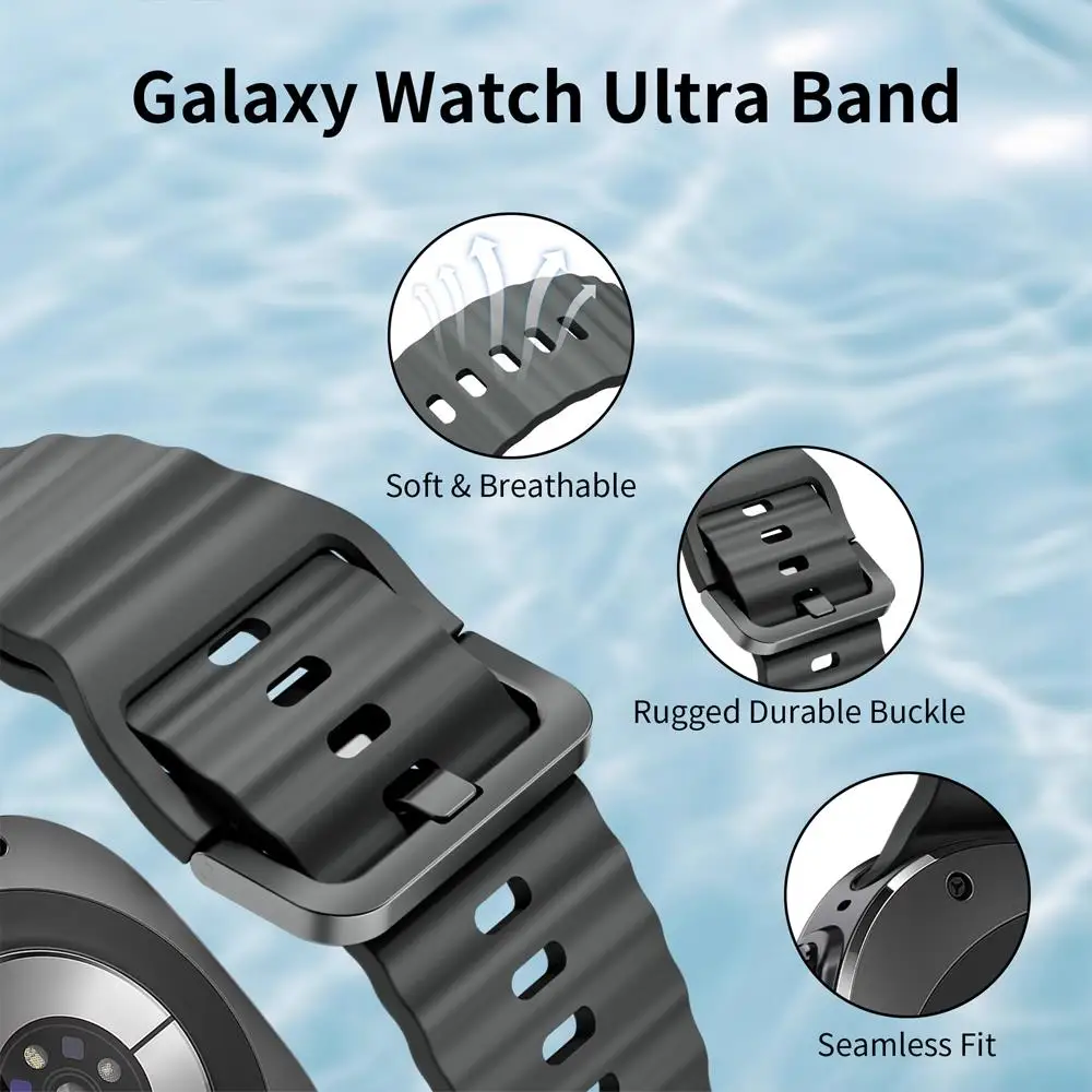 Силиконовый ремешок для Samsung Galaxy Watch 8 Classic 46 мм, спортивный браслет, оригинальный ремешок для Samsung Galaxy Watch 8 40 мм 44 мм (art.: 3920d94fbc8b9) - 3920d94fbc8b9