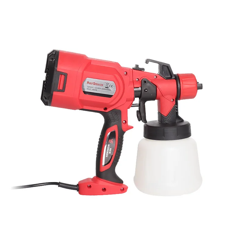 Portable Paint Sprayer 800ml Electric Spray Gun High Pressure Regulator Spray Gun Handheld Airbrush