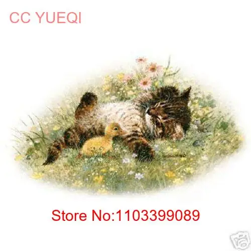 Футболка с изображением котенка и утки размеры/цвета