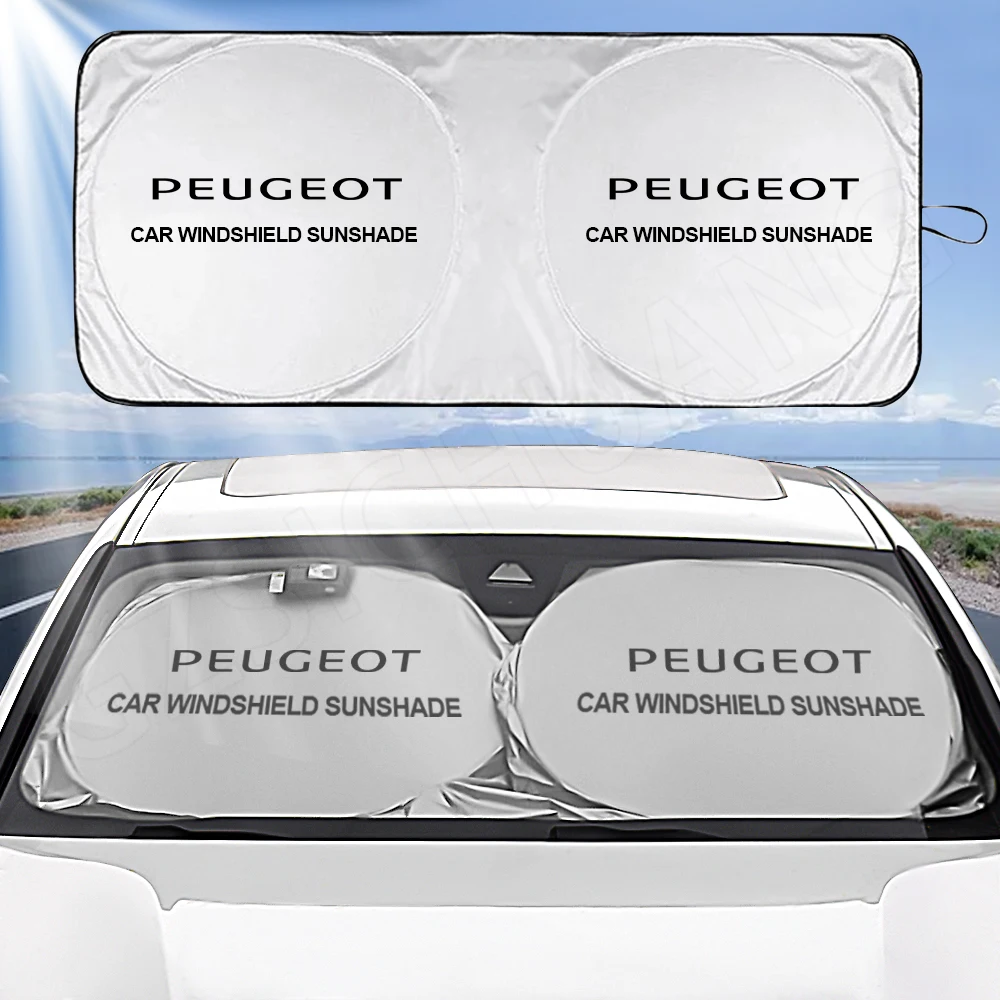 

Auto Car Windshield Sun Shade Foldable Sunshade Cover Visor Anti-UV Window Shades For Peugeot 207 307 407 408 508 2008 3008 5008