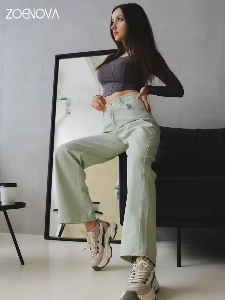 

2023New Loose Jeans For Women High Waist Fashion Wide Leg Femme Trousers Casual Comfort Denim Mom Pants 2022 Trend Jean Pants