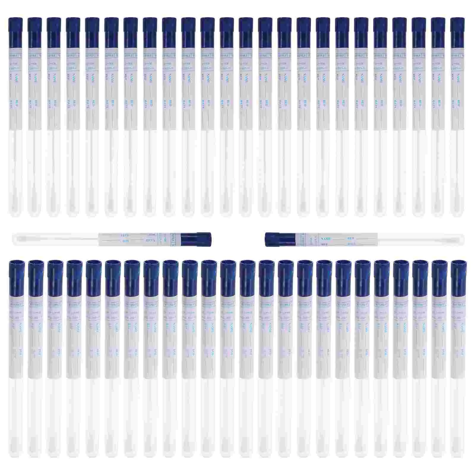 

50 Sets Sampling Swab Sterile Cotton Swabs Supply Accessory Professional Oral Major Throat Plastic