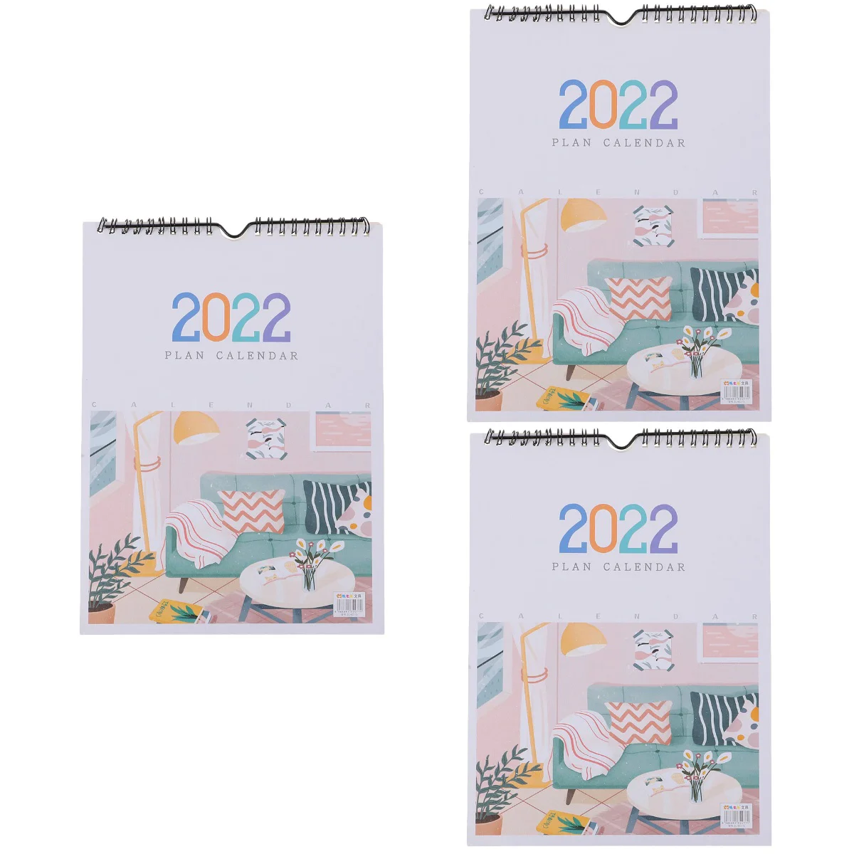 

3 pcs The Year of Tiger Wall Calendar Wall Hanging Calendar (Assorted Color)