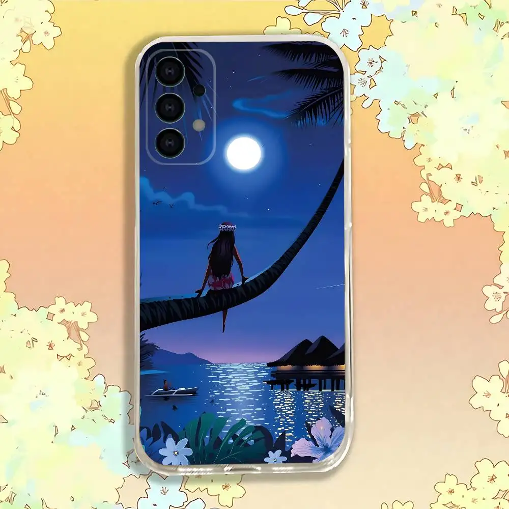 Фото Чехол для телефона Hinano Tahiti Girl Beach для Samsung S30, S25, S24, S23, S21, S22, S20, S10, 5G, FE, Lite, Plus, Ultra, прозрачный чехол №5