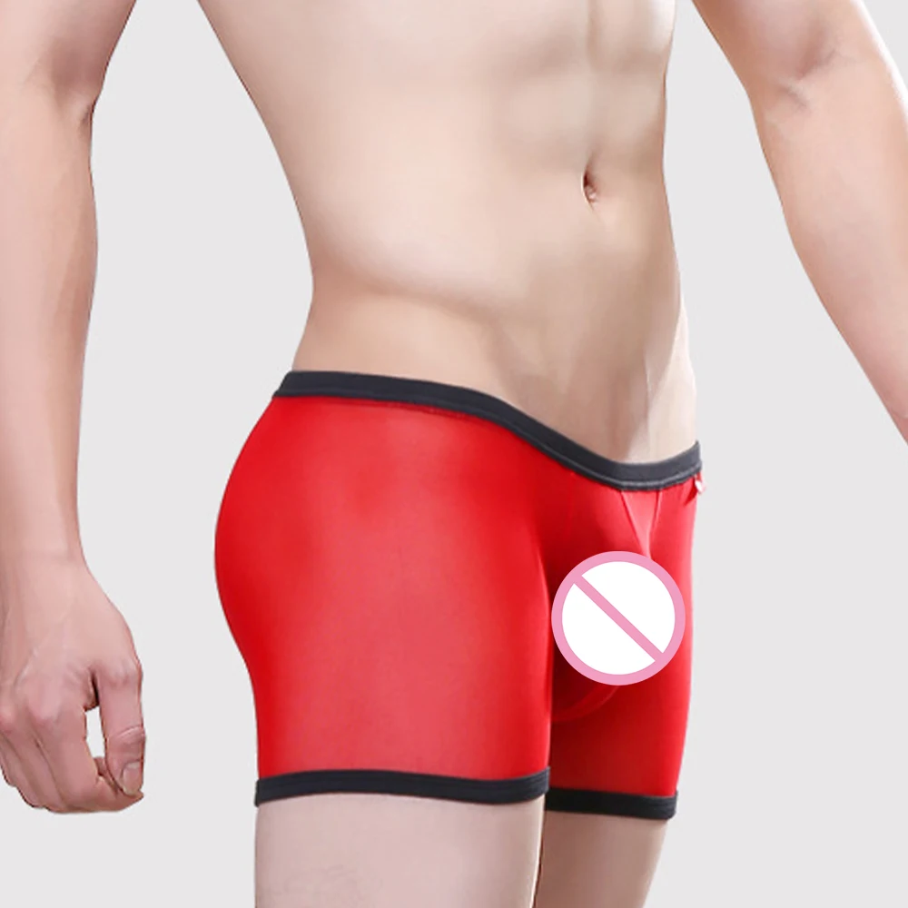 

Transparent Boxer Briefs Sexy Men See Through Underwear Breathable Mesh Panties Sport Jogging Underpants Male Boxers Short Trunk