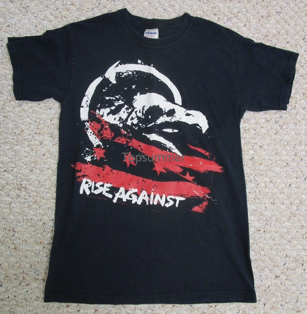 

Rise Against Punk Music Black Bird Skeleton Shirt Men'S Size Small