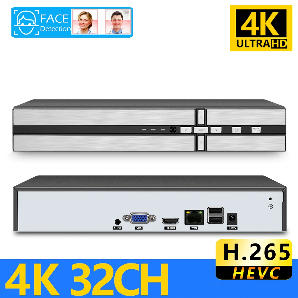 Система видеонаблюдения NVR 4K сетевой видеорегистратор с функцией распознавания