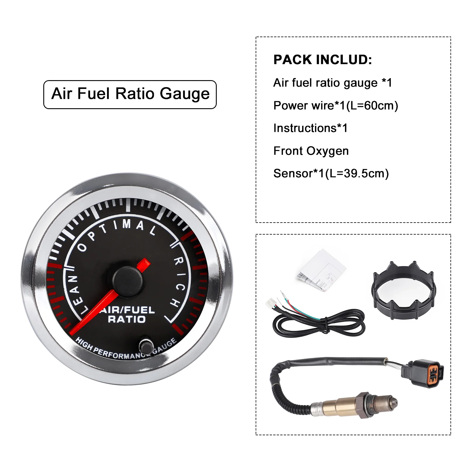 Универсальный автомобильный 2 дюйма 52 мм соотношение воздуха и топлива AFR-метр 12 В