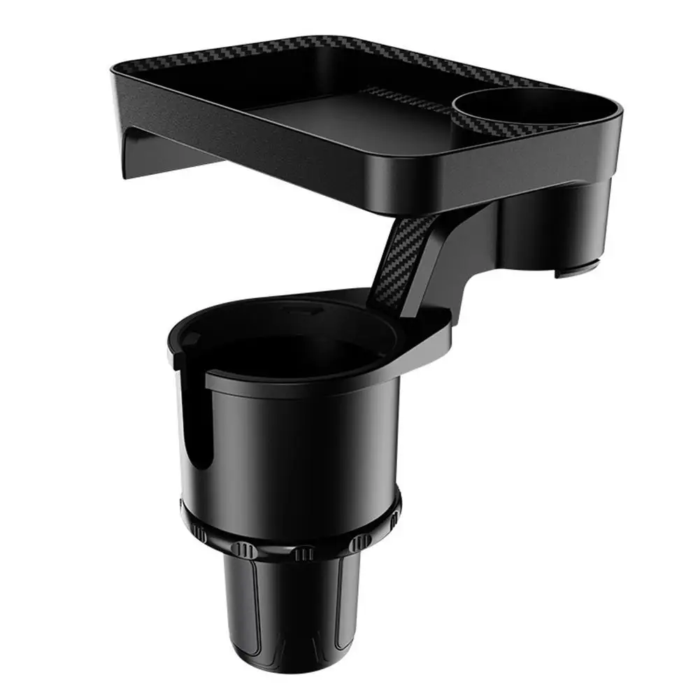 Multifunction 360 Swivel Adjustable Car Cup Holder With Attachable Tray Car Food Eating Tray Table For Cup Holders Expander images - 6