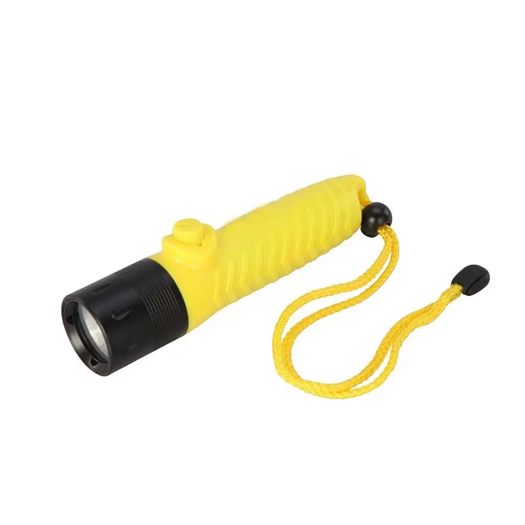 Diving Flashlight IP68 Waterproof Outdoor Torch Adjustable Emergency Lantern Handheld Light Lighting Lamp Power Bank