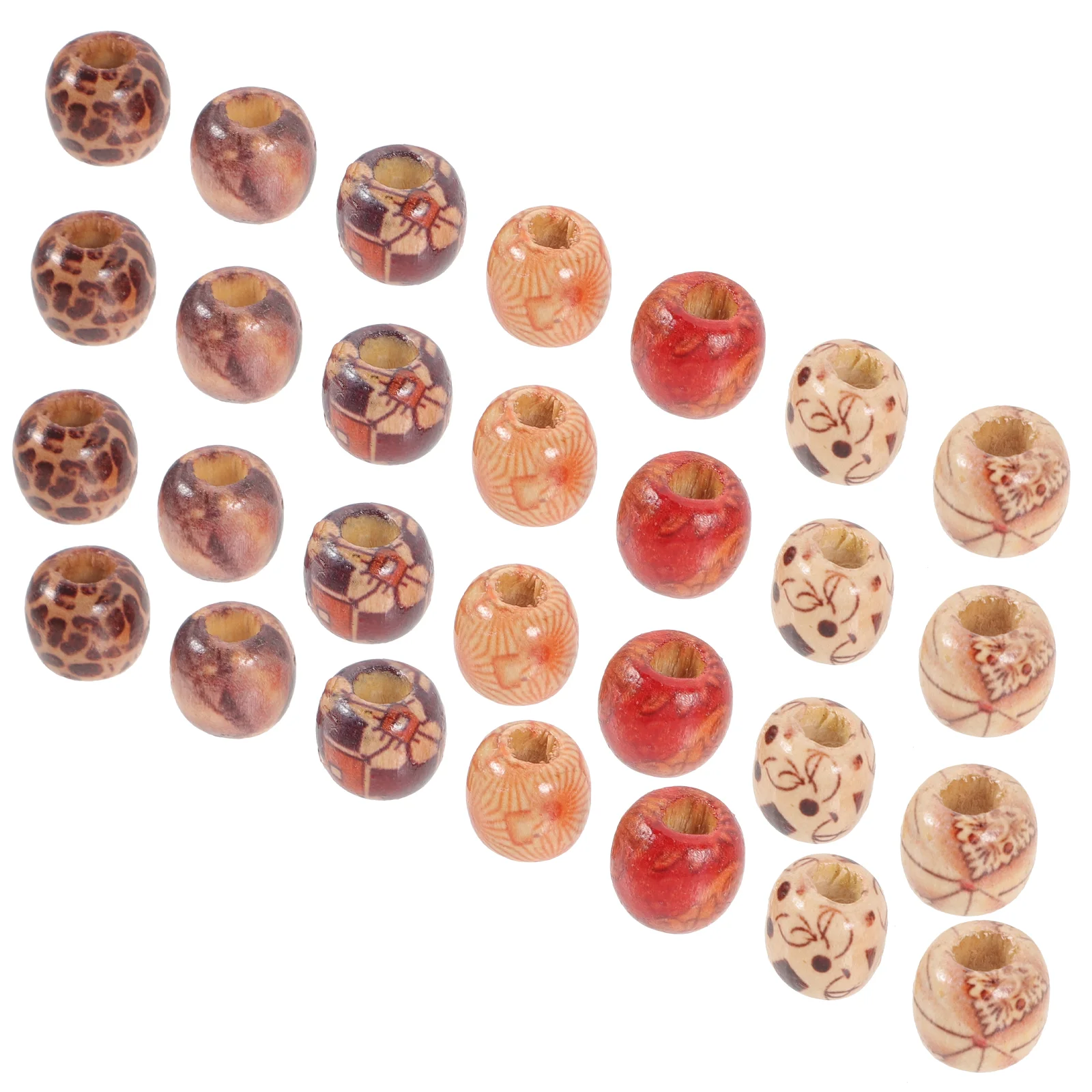 

100pcs Hair Beads Dreadlock Beads Braid Beads Dread Beads Wooden Hair Beads Braid Jewelry