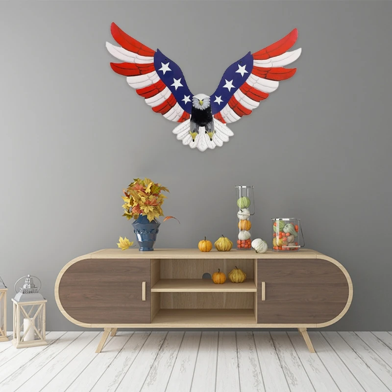 Металлический американский флаг белоголовый Орел настенная художественная