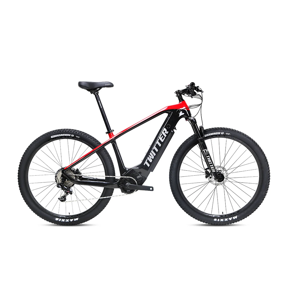 Купи TWITTER e bike E600 NX-11S 29er Carbon Fiber Mountain E Bike 250W Internal Battery Electric Bike Bafang Mid Drive Electric Bike за 275,880 рублей в магазине AliExpress