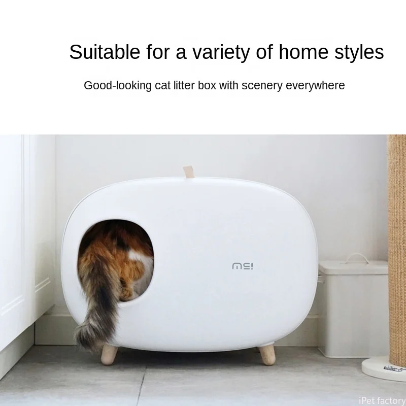 Дешево Полностью закрытый кошачий наполнитель, новинка 2022, мебель для кошачьего туалета, тренировочный ящик, большой кошачий наполнитель, лоток дл...
