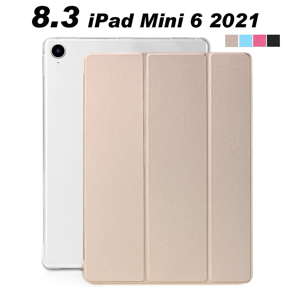 

Case For Apple iPad Mini 6 2021 8.3'' Cover Stand Cover PU Leather Tri-fold Tablet Funda For iPad 6th Generation A2568 8.3 inch