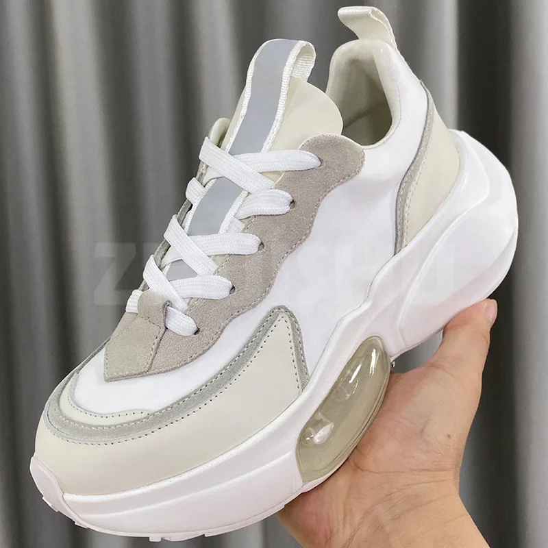 

Туфли женские из натуральной кожи, плоская подошва, перекрестная шнуровка, толстая подошва, модные лоферы, смешанные цвета, весна-осень