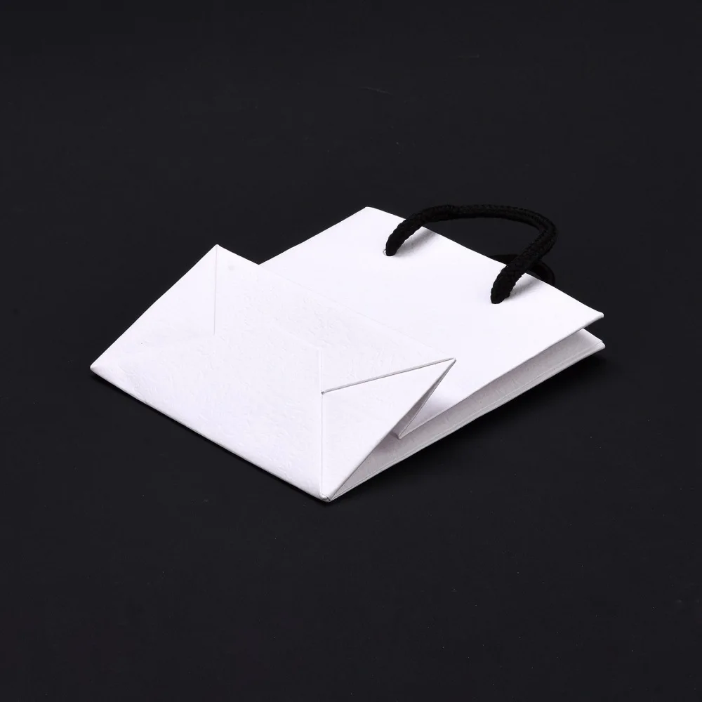 20pcs Rectangle Paper Gift Bags Shopping Bags with Handles for For Christmas Party Present Jewelry Wrapping Bags 12x11x0.6cm images - 6