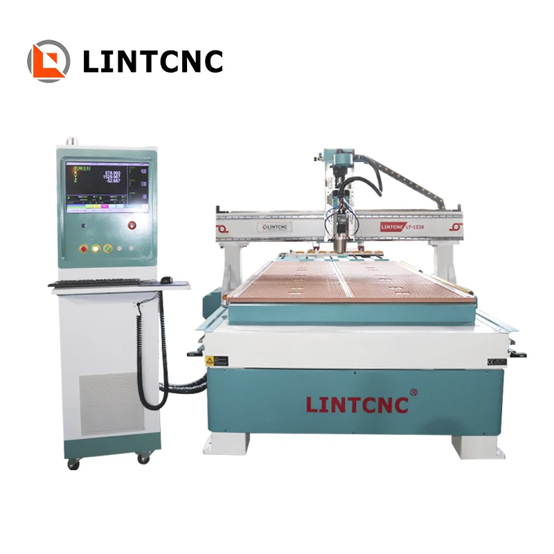 

3 Axis Linear 8 tools ATC woodworking cnc router machine 3d furniture cabinet mill carve 5x10 1500x3000mm 1530 2030 2040