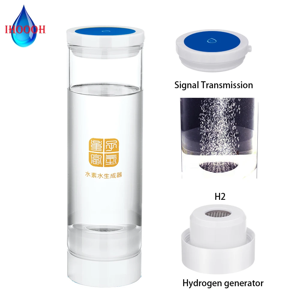 

Electrolysis Alkaline Hydrogen Rich Water Generator Bottle Anti Aging Hydrogen Oxygen Separation H2 Ionizer Glass Drinking Cup