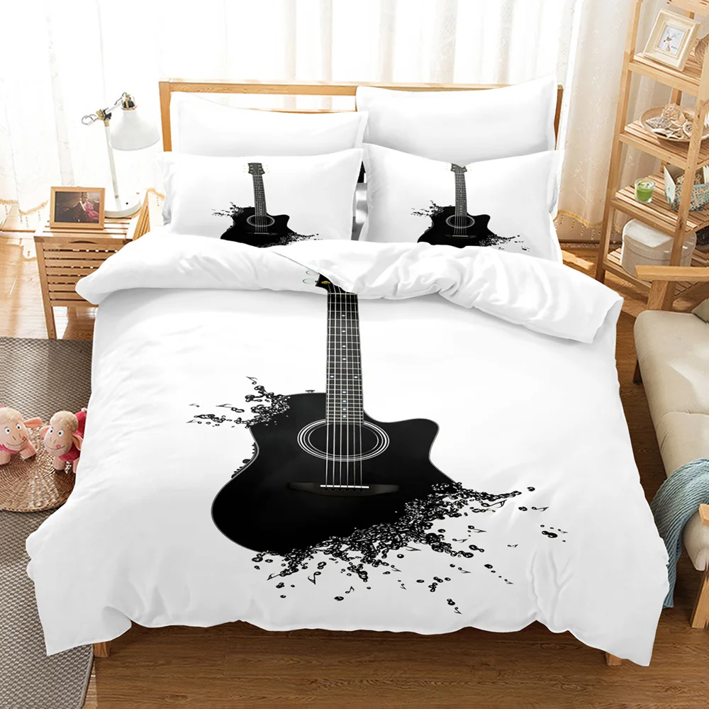 

Music notes Bedding Set Single Twin Full Piano violin Bed Set Aldult Kid Bedroom Duvetcover Sets 3D Print Queen King Size