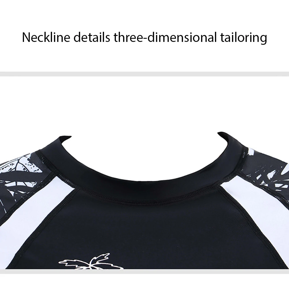 Men's Split Rash Guards Two-Piece Sets Summer Sunscreen Short-Sleeve Printing Surfing Snorkeling Suit Swimsuit Beachwear 2022