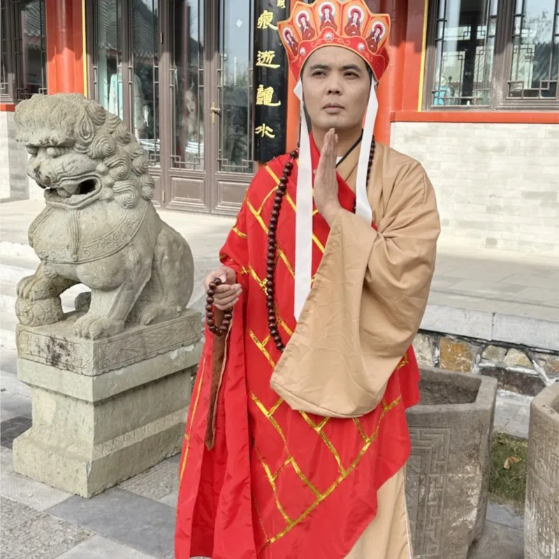 Цельнокроеное платье-монах подставка kasaya для взрослых шапка с бусинами