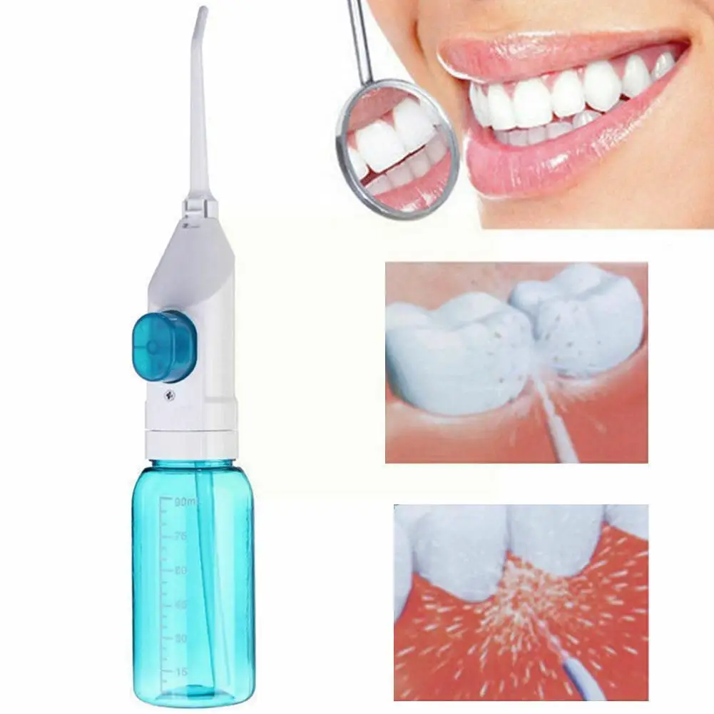 

Irrigator Portable Water Flosser 2 Nozzles Water Jet Water 90ml Cleaner Tooth Reduce Remove Care Debris Bacteria L8q5