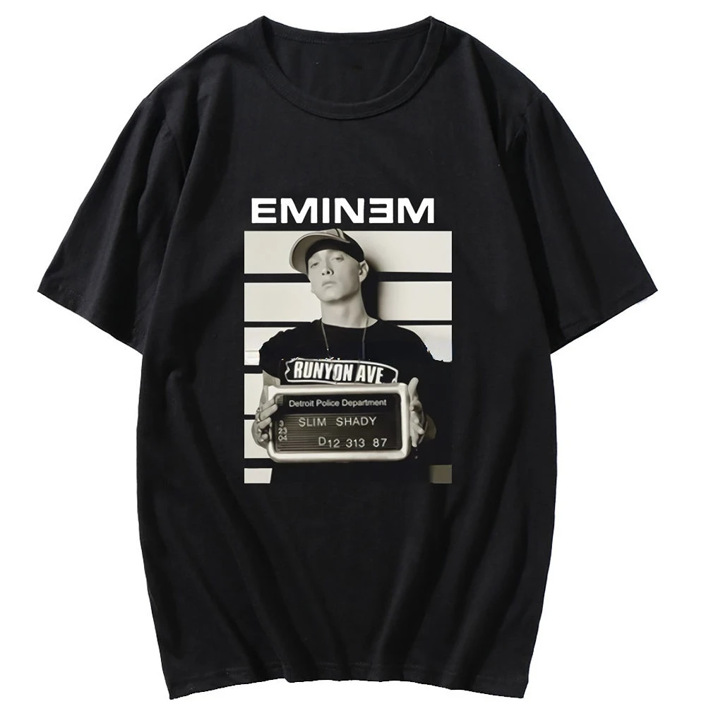 

Fashion Eminem Graphic Tshirts Men Harajuku Hip Hop Short-sleev Tops Male Casual Loose Tops Retro T Shirt Ropa Hombre Camisetas