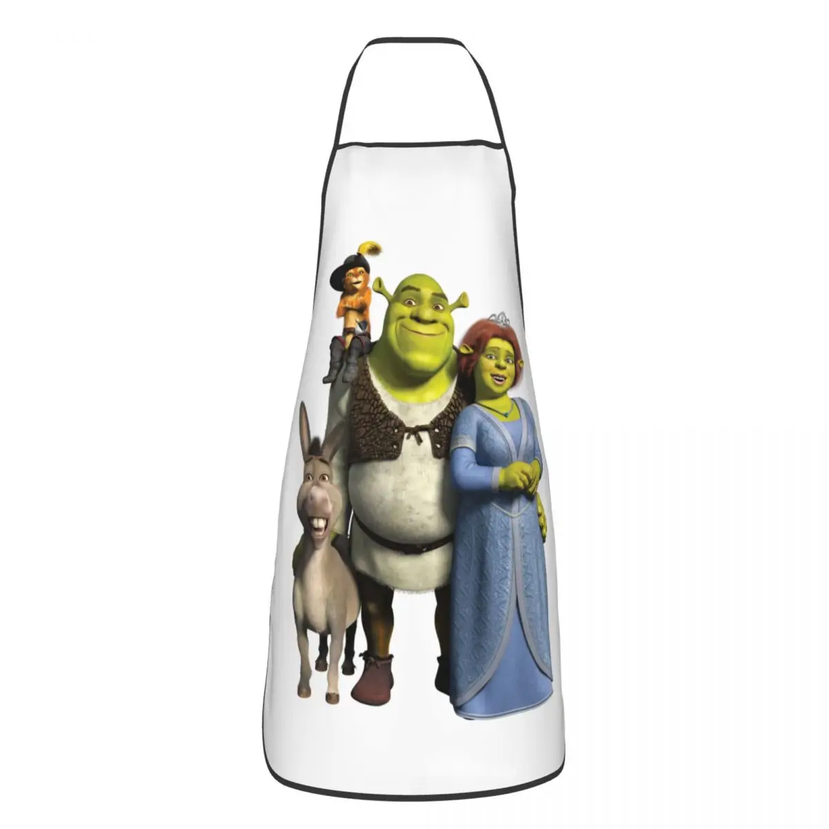 

Фартук с изображением Шрека Фиона осла и кошки для женщин и мужчин унисекс нагрудник анимационная пленка кухонный фартук для готовки шеф-по...
