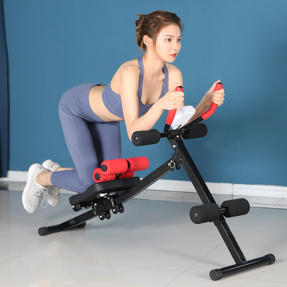 Home Fitness Equipment Beautify Waist Machine Abdominal Muscle Training Device Supine Support Abdominal Rolling Machine Sport