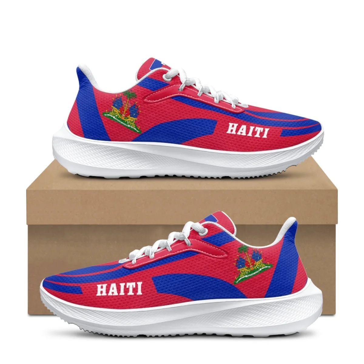 

Brand Design Haiti Country Flag Pattern Men Women Spring Autumn Sneakers Outing Travel Non Slip Walking Shoes Durable Footwear