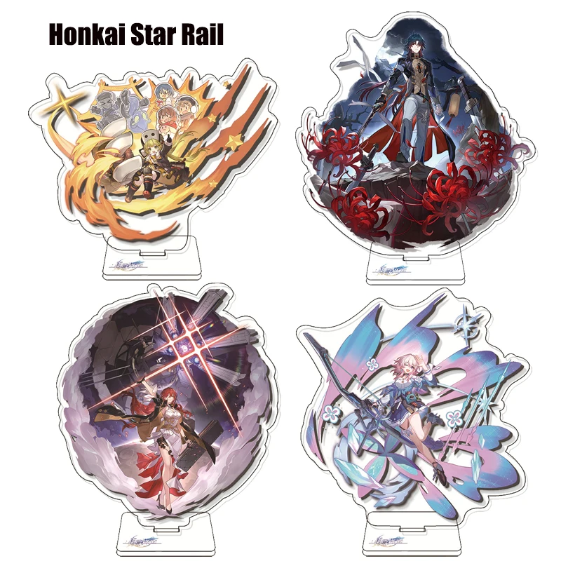 

Game Figure Honkai: Star Rail XUAN FU REN Acrylic Stand Action Figure PVC Rainbow Laser Big Acrylic Desktop Stand Model Toy Gift