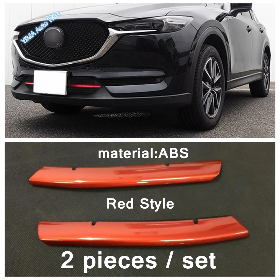 

Передний бампер автомобиля, нижняя решетка, молдинг, накладка, подходит для Mazda CX-5 CX5 2017-2023, красный/блестящий стиль, внешние аксессуары