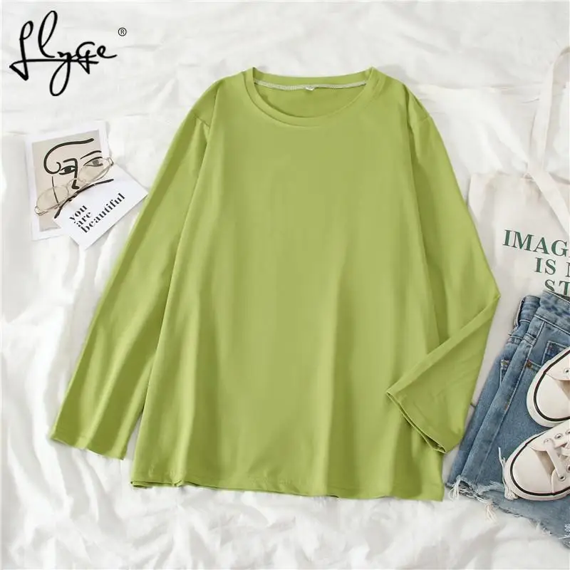 Женская толстовка с круглым вырезом яркие цвета свободный женский свитер