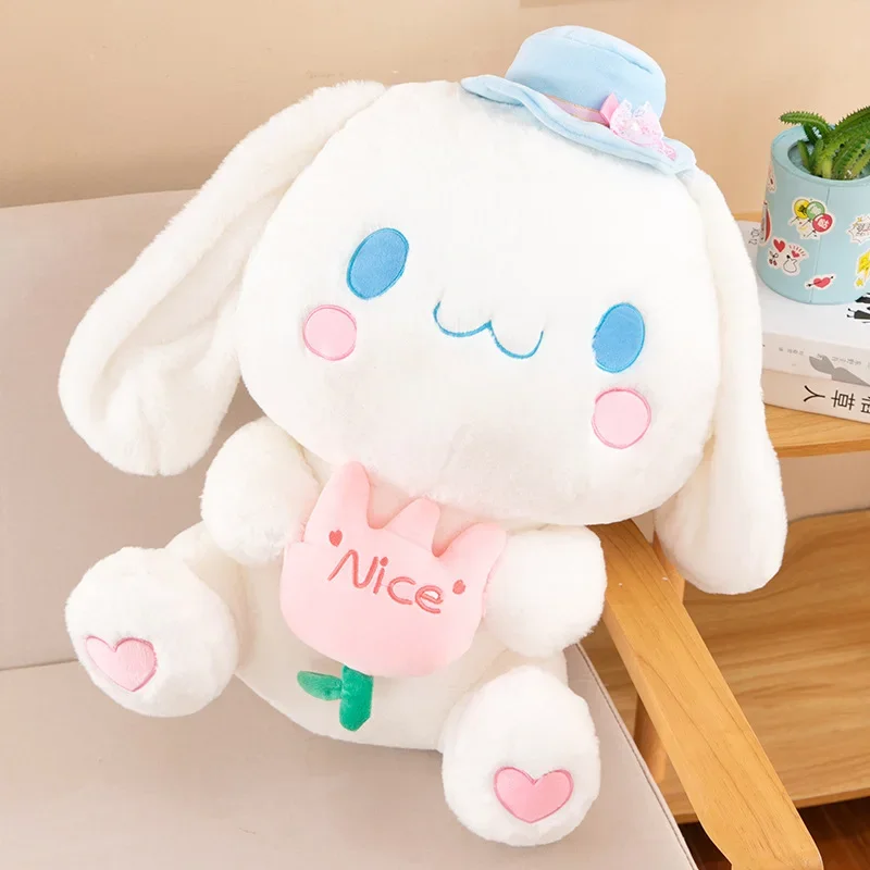 Большой размер 35/50/65 см Sanrio Kawaii Cinnamoroll мультяшная искусственная кукла плюшевая