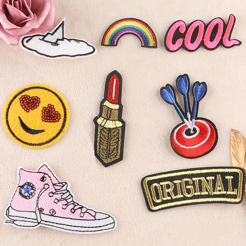 1 шт. Смешанная нашивка для одежды, вышитая аппликация для пришивания утюгом, милая нашивка, искусственная нашивка для одежды, аксессуары для одежды своими руками