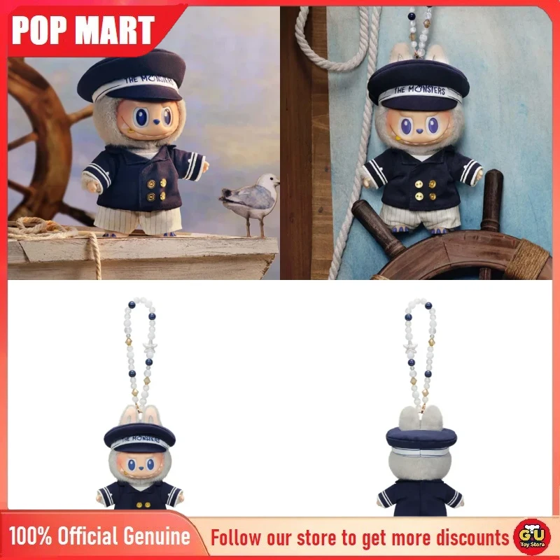 Фото POP MART Серия Flying LABUBU: Виниловые плюшевые куклы Labubu Капитан, Моряк, Русалка, Коллекционные подвесные карточки, Подарок на день рождения для девочек, Игрушки №3