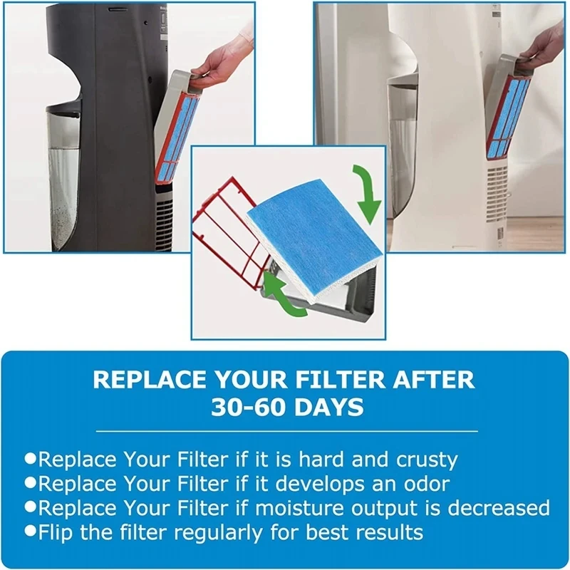 8 упаковок фитилей для увлажнителя HFT600 Fil-TER HEV615 HEV620 обновления детали аксессуары