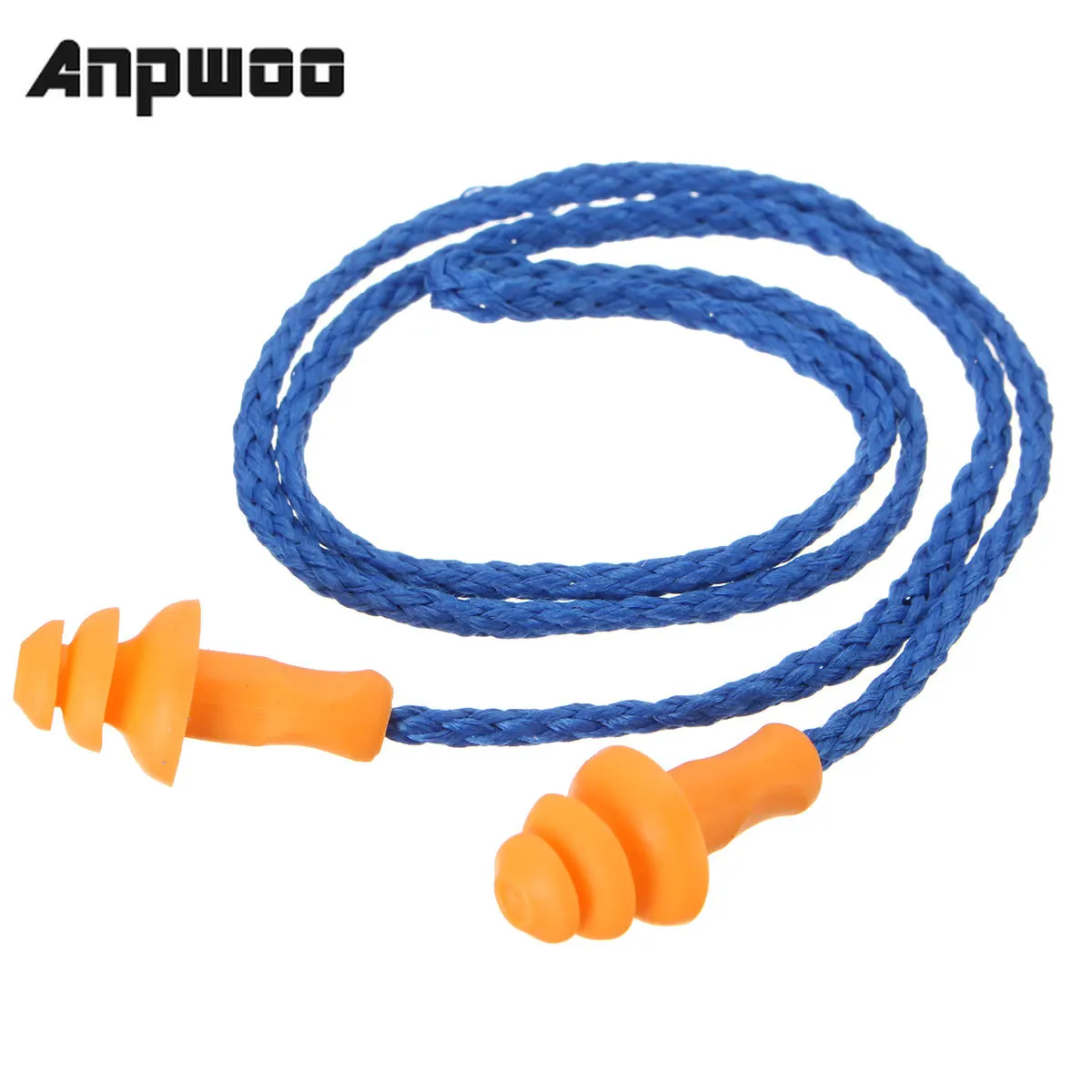 

ANPWOO 10Pcs Soft Silicone Corded Ear Plugs ears Protector Reusable Hearing Protection Noise Reduction Earplugs Earmuff