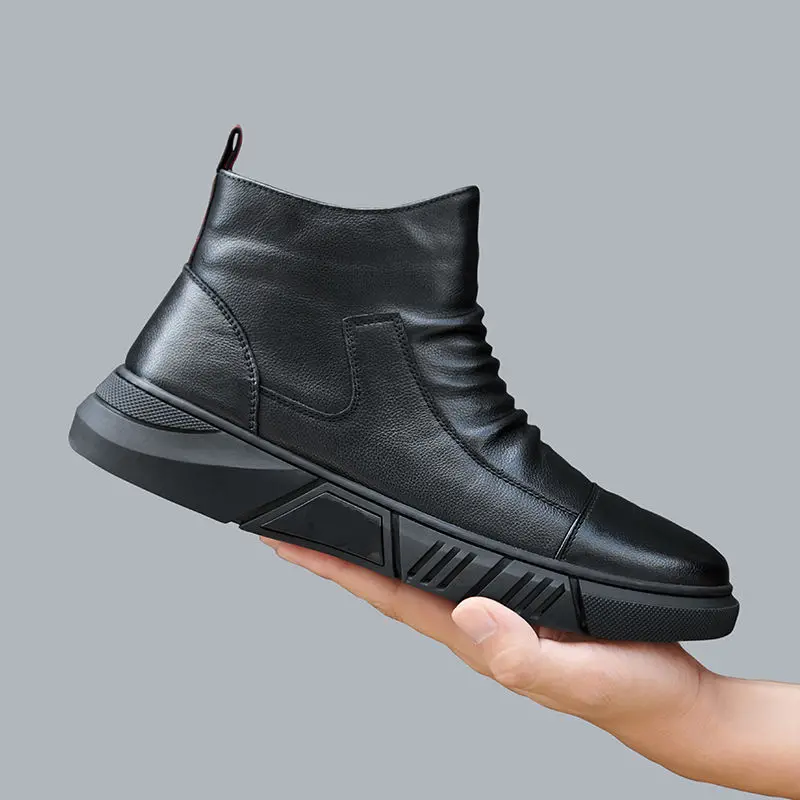 

Autumn Martin boots men's high tide British wind trend Joker men's boots casual leather boots winter plus velvet to keep warm