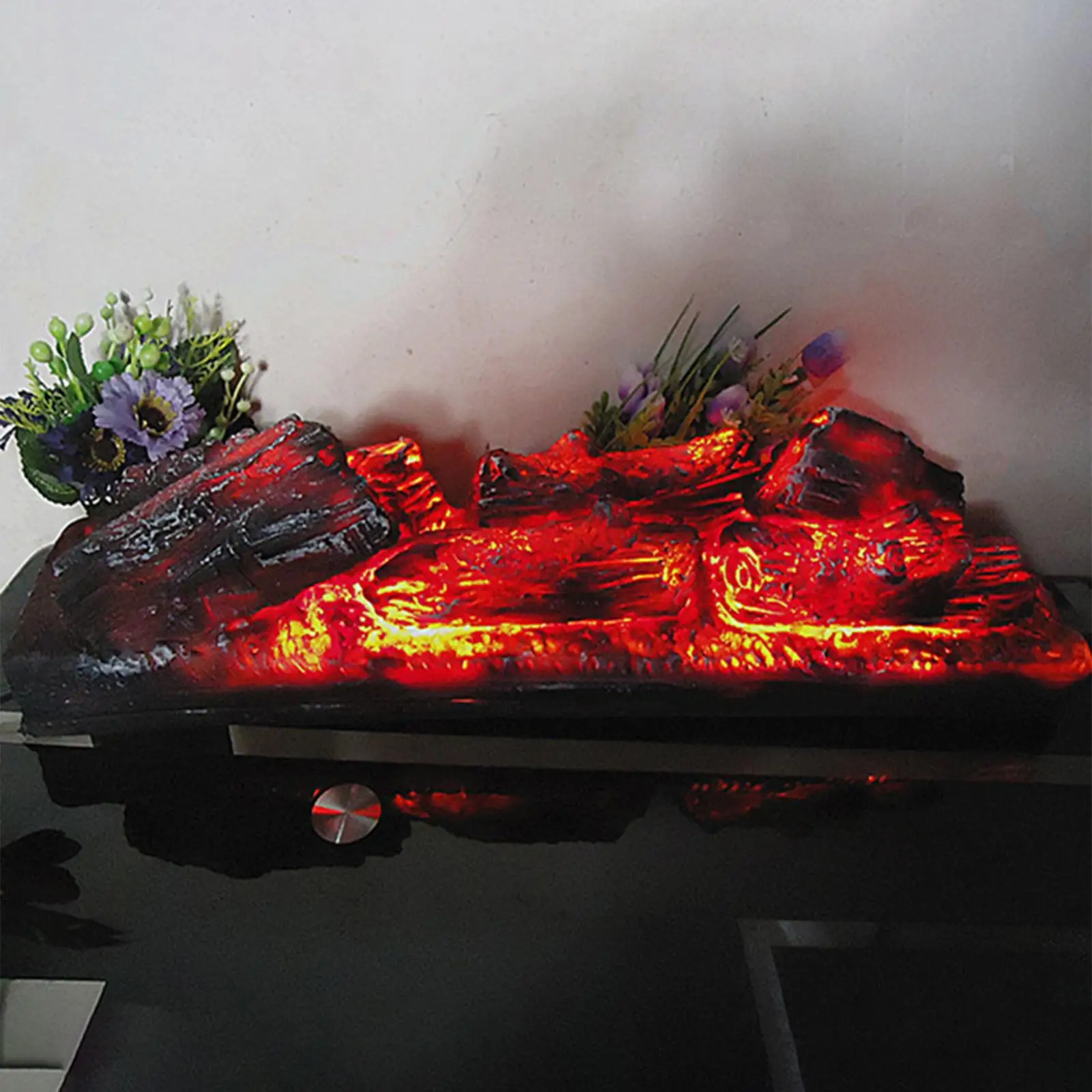 

Simulation Firewood Flame Lamp Resin Electric Fireplace Props Living Desktop Decoration
