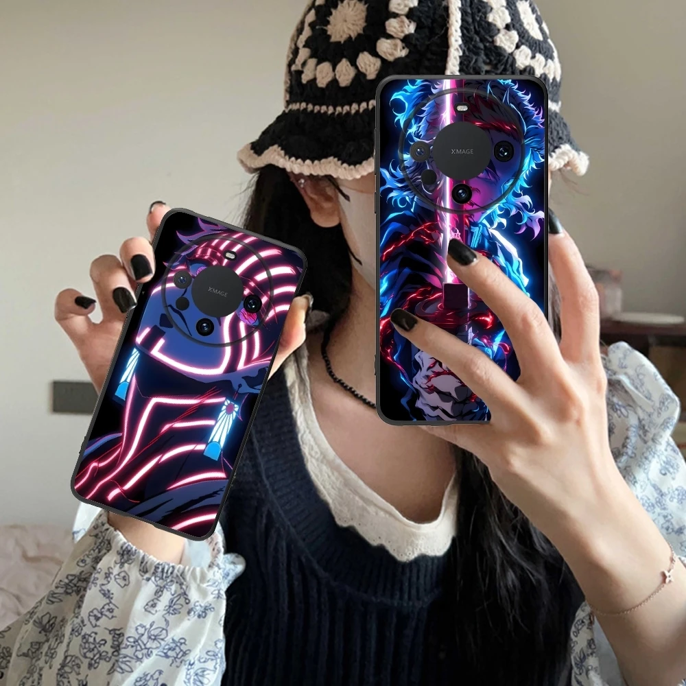 Цветной неоновый чехол для мобильного телефона Demon Slayer Huawei Mate 60 50 40 30 20 10 Pro Plus Lite E 5G