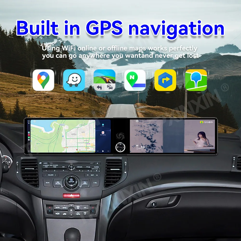 Двухэкранное автомобильное радио 12,3 дюйма для Honda Spirior 2009-2013, Android 13, HD-экран, CarPlay, GPS-навигация, мультимедийный проигрыватель, головное устройство для авто (art.: 3920dc809d2bb) - 3920dc809d2bb