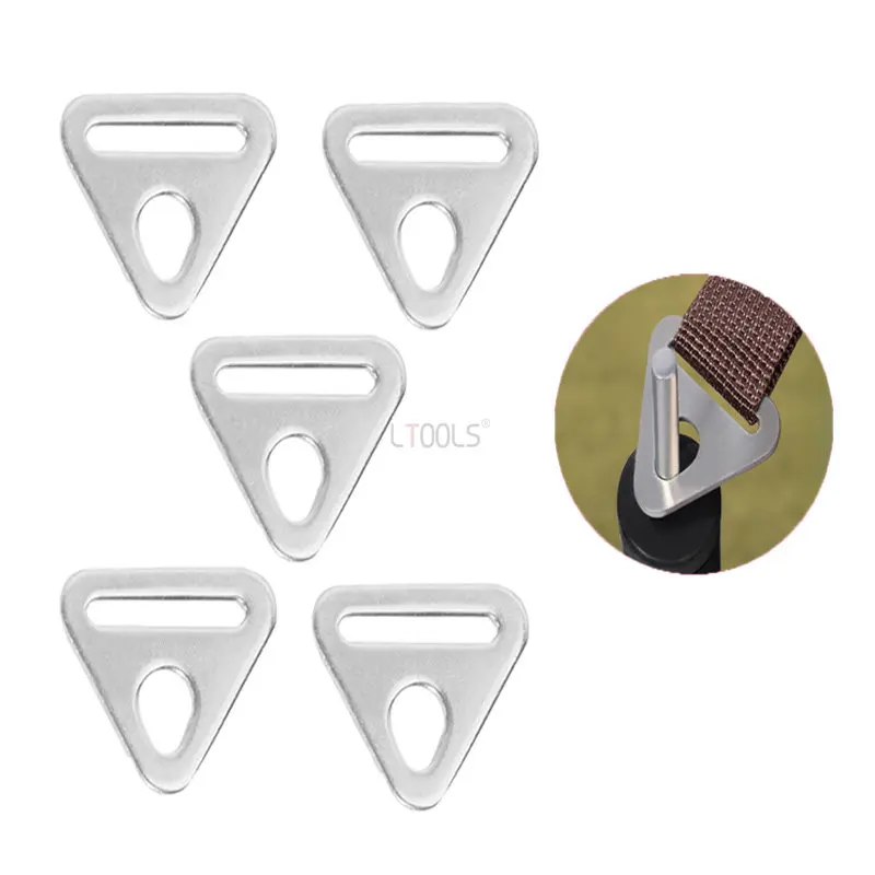 

5/10PCS Camping Hiking Tent Wind Rope Buckle Adjustable Iron Chrome Plated Triangle Buckle Camping Equipment Outdoor Tents Acce