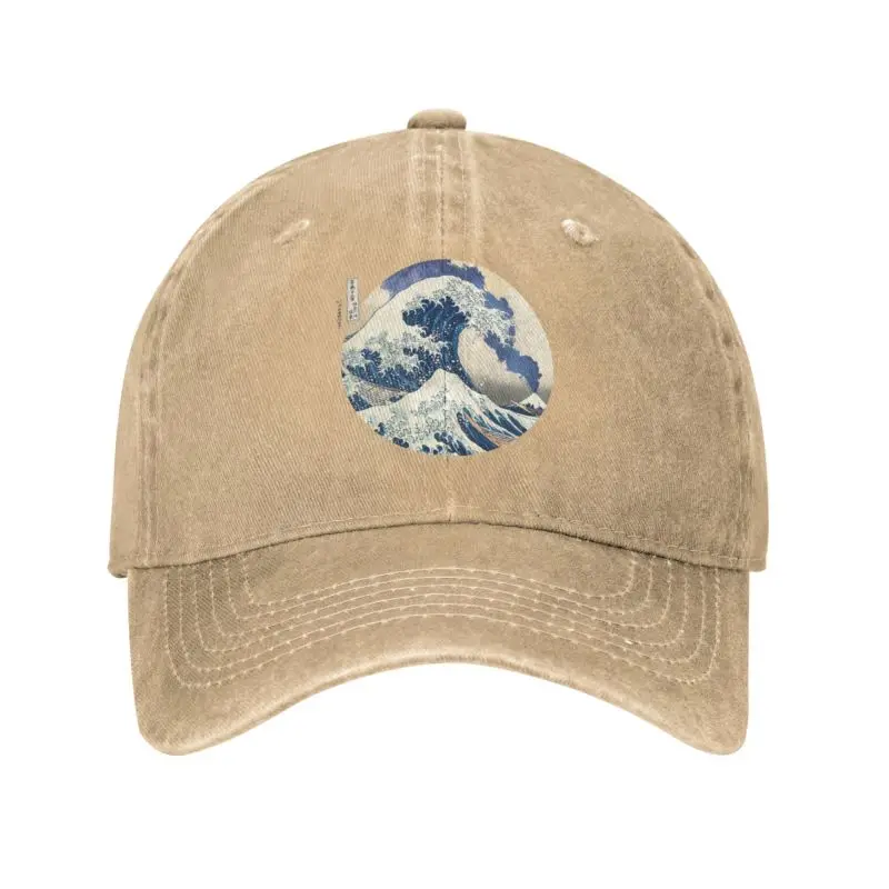 

Fashion Unisex Cotton Great Wave Off Of Kanagawa Mount Fuji Eruption Baseball Cap Adult Katsushika Hokusai Dad Hat Men Women